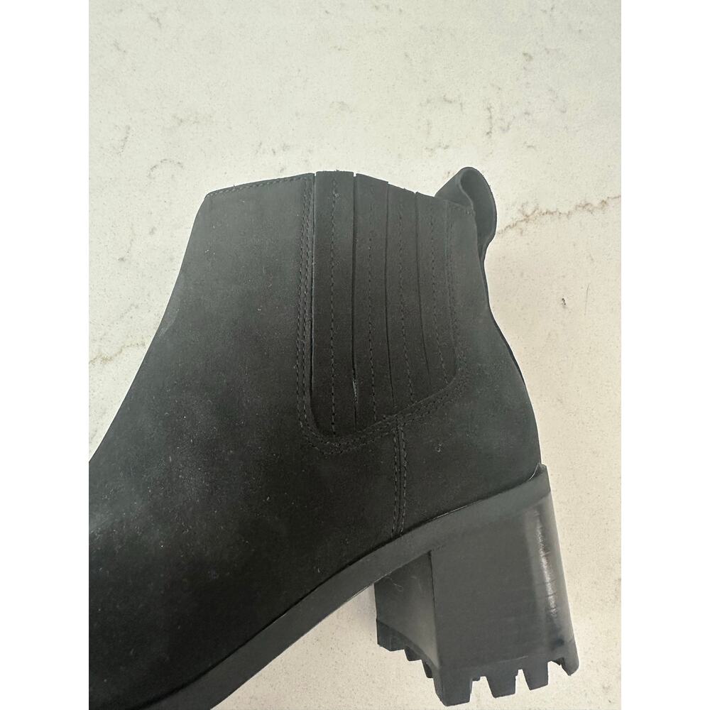 Vionic Wilma Womens 6.5 Black Waterproof Suede Chelsea Ankle Boots Lug Heel Zip - Picture 6 of 13